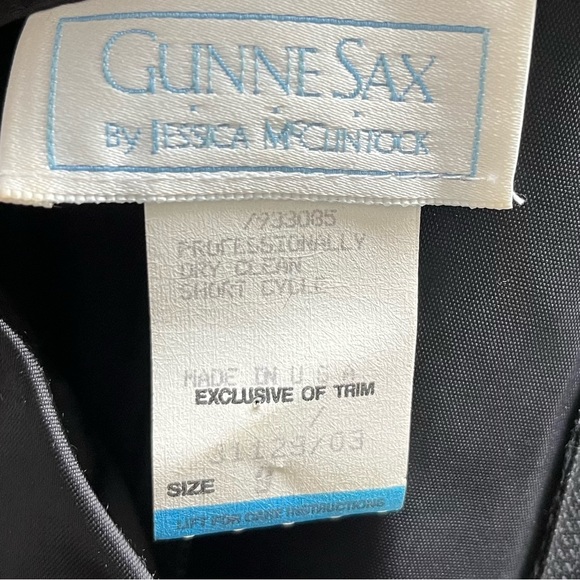 GUNNE SAX VINTAGE MIDI DRESS SIZE 9 VICTORIAN GOTH WEDNESDAY ADDAMS BEETLEJUICE - Picture 3 of 11